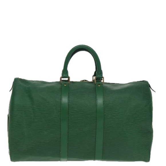 LOUIS VUITTON Epi Keepall 45 Boston Bag Green M42974 LV Auth 94661 - Picture 2 of 16